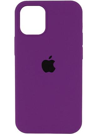 Чехол silicone case full protective (aa) для apple iphone 13 (6.1") фиолетовый / grape