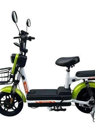 Велосипед з електромотором spark bloom 14" 48v/400w/12ah салатовий