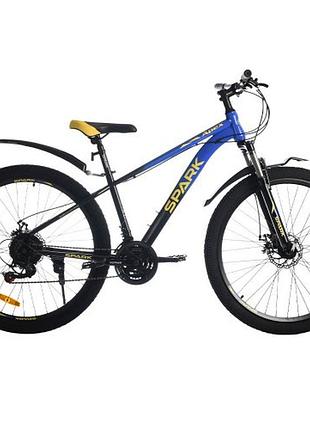 Велосипед spark apex (колеса – 27,5", сталева рама – 15") синій з чорним