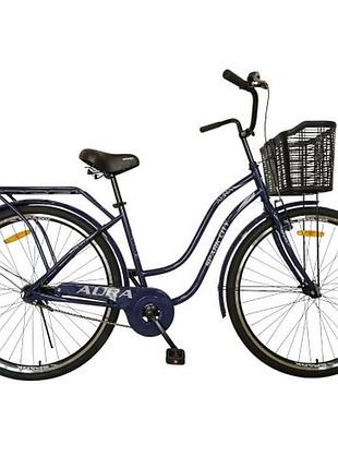 Велосипед spark city aura (колеса - 28", стальная рама - 18") с корзиной темно-фиолетовый