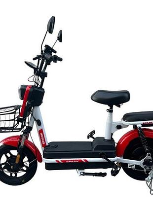 Велосипед з електромотором spark bloom 14" 48v/400w/12ah темно-червоний