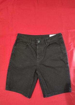 Черные джинсовые шорты denim co slim fit, размер w32 (l)