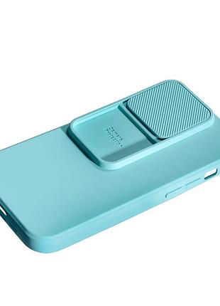 Силикон case camera apple iphone 14 pro, light blue, tpu, оригинальный чехол 4