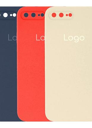 Чехол silicone case square full camera для iphone 7 plus/8 plus 14.red, силиконовый, с микрофиброй 2