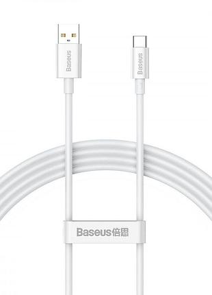 Кабель baseus superior series fast charging data type-c 100w (1m) white