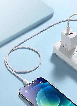 Кабель baseus dynamic series fast charging type-c to lightning 20w (2m) blue 4