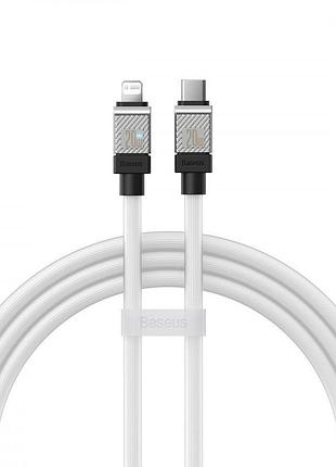 Кабель baseus coolplay series fast charging type-c to lightning 20w (1m) white