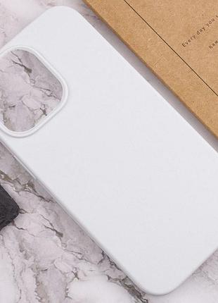 Чехол silicone case full protective (aa) no logo для apple iphone 15 pro (6.1") белый / white 5