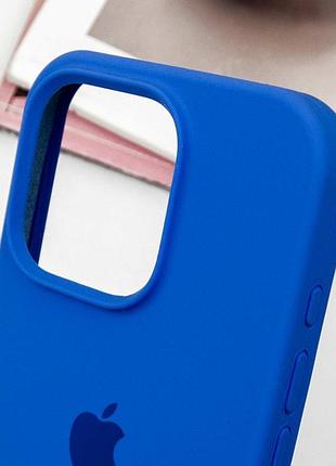 Чохол silicone case full protective (aa) для apple iphone 14 pro (6.1") синій / capri blue 4
