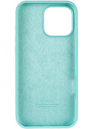 Чохол silicone case full protective (aa) для apple iphone 14 pro (6.1") бірюзовий / marine green 4