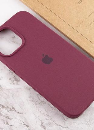 Чохол silicone case full protective (aa) для apple iphone 14 plus (6.7") бордовий / plum