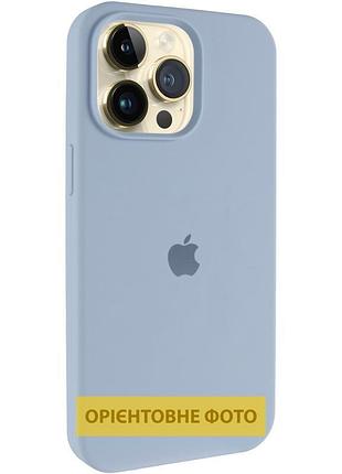 Чохол silicone case (aa) logo with magsafe для apple iphone 16 (6.1") блакитний / lilac blue