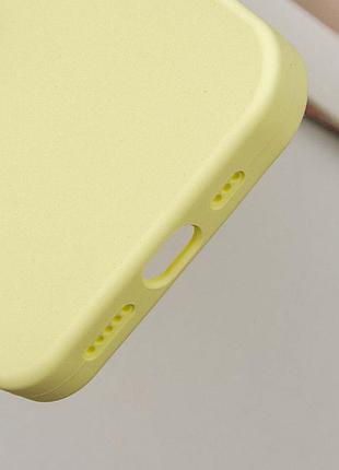Чохол silicone case full protective (aa) для apple iphone 14 pro (6.1") жовтий / mellow yellow 5