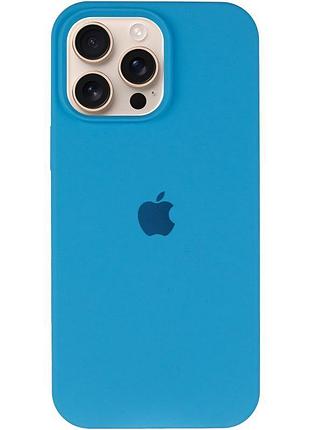 Чехол silicone case full protective (aa) для apple iphone 14 pro max (6.7") голубой / blue 2