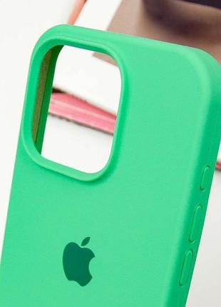 Чехол silicone case full protective (aa) для apple iphone 14 pro max (6.7") зеленый / spearmint 4