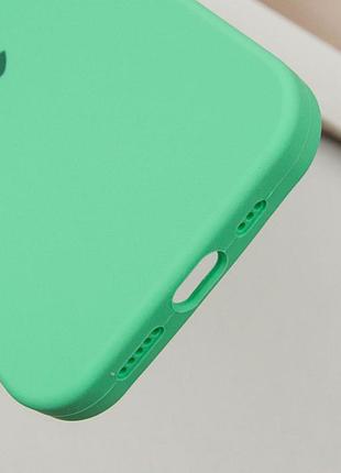 Чехол silicone case full protective (aa) для apple iphone 14 pro max (6.7") зеленый / spearmint 5