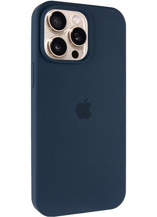 Чохол silicone case full protective (aa) для apple iphone 14 pro (6.1") синій / deep navy