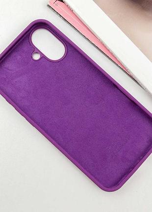 Чохол silicone case full protective (aa) для apple iphone 16 plus (6.7") фіолетовий / grape 3