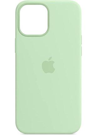 Чехол silicone case full protective (aa) для apple iphone 14 plus (6.7") зеленый / pistachio