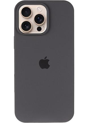 Чехол silicone case full protective (aa) для apple iphone 16 pro max (6.9") серый / dark gray 2