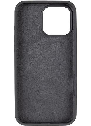 Чехол silicone case full protective (aa) для apple iphone 16 pro max (6.9") серый / dark gray 3