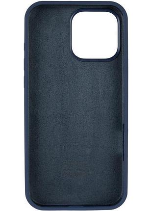 Чехол silicone case full protective (aa) для apple iphone 16 pro max (6.9") синий / deep navy 3