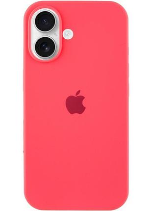Чохол silicone case full protective (aa) для apple iphone 16 (6.1") кавуновий / watermelon red