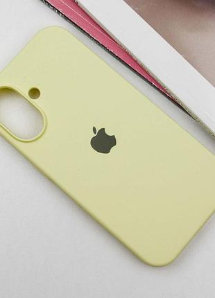 Чохол silicone case full protective (aa) для apple iphone 16 (6.1") жовтий / mellow yellow