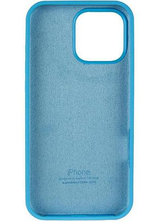 Чохол silicone case full protective (aa) для apple iphone 14 pro (6.1") блакитний / blue 3