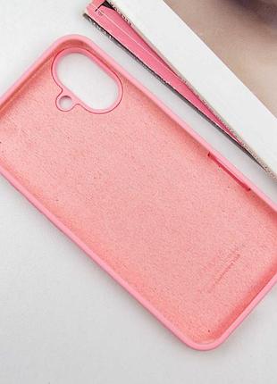 Чехол silicone case full protective (aa) для apple iphone 16 plus (6.7") розовый / light pink 3