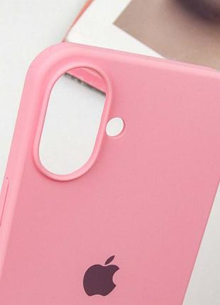 Чехол silicone case full protective (aa) для apple iphone 16 plus (6.7") розовый / light pink 5