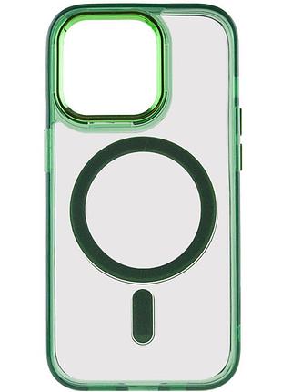 Чехол tpu iris with magsafe для apple iphone 13 pro (6.1") зеленый
