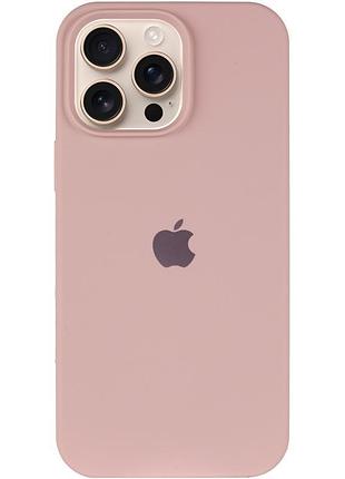 Чехол silicone case full protective (aa) для apple iphone 16 pro (6.3") розовый / pink sand 2