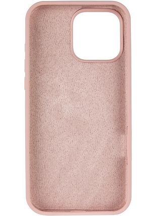 Чехол silicone case full protective (aa) для apple iphone 16 pro (6.3") розовый / pink sand 3