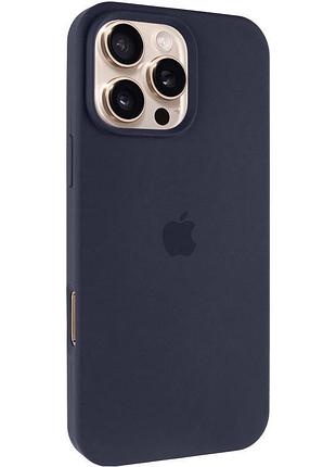 Чохол silicone case full protective (aa) для apple iphone 16 pro max (6.9") темно-синій / midnight blue
