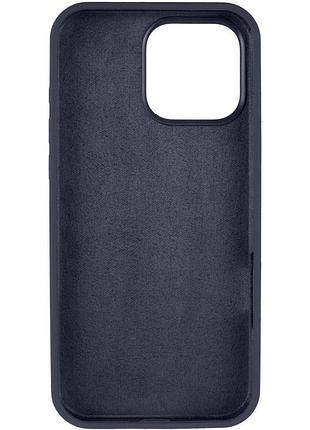 Чехол silicone case full protective (aa) для apple iphone 16 pro max (6.9") темно-синий / midnight blue 3