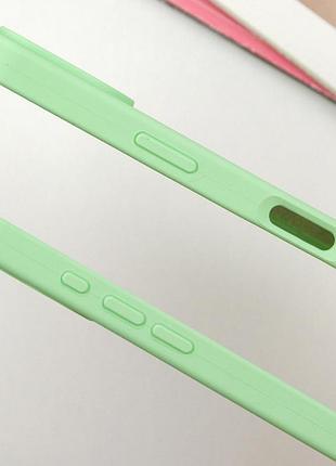 Чехол silicone case full protective (aa) для apple iphone 16 plus (6.7") зеленый / pistachio 4