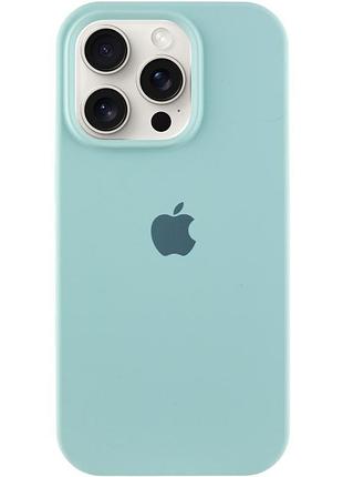 Чехол silicone case full protective (aa) для apple iphone 16 pro (6.3") бирюзовый / beryl
