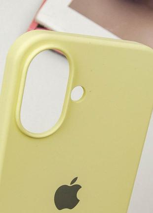 Чохол silicone case full protective (aa) для apple iphone 16 plus (6.7") жовтий / mellow yellow 5