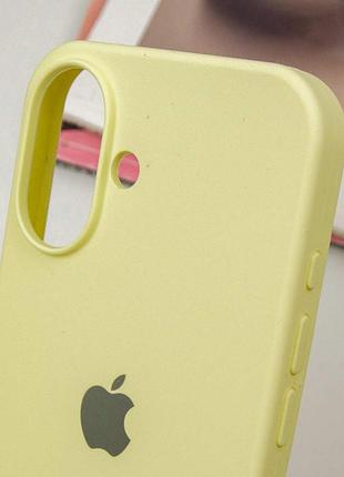 Чохол silicone case full protective (aa) для apple iphone 16 plus (6.7") жовтий / mellow yellow 6
