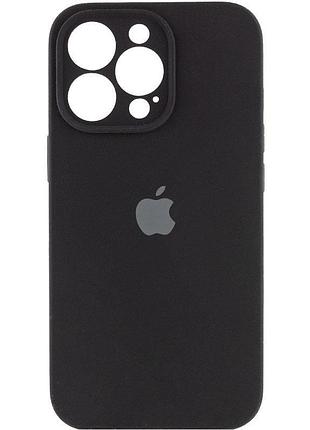 Чехол silicone case full camera protective (aa) для apple iphone 15 pro (6.1") черный / black 2