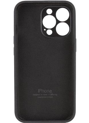 Чехол silicone case full camera protective (aa) для apple iphone 15 pro (6.1") черный / black 3