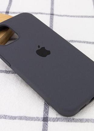 Чохол silicone case full protective (aa) для apple iphone 15 plus (6.7") сірий / dark gray