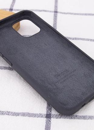 Чехол silicone case full protective (aa) для apple iphone 16 plus (6.7") серый / dark gray 3