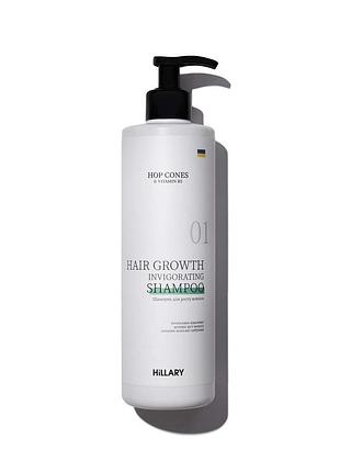 Шампунь для росту волосся hillary hop cones & b5 hair growth invigorating, 500 мл
