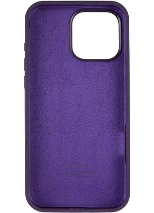 Чехол silicone case full protective (aa) для apple iphone 14 pro (6.1") фиолетовый / elderberry 3