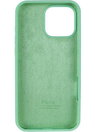 Чехол silicone case full protective (aa) для apple iphone 14 pro max (6.7") зеленый / pistachio 3