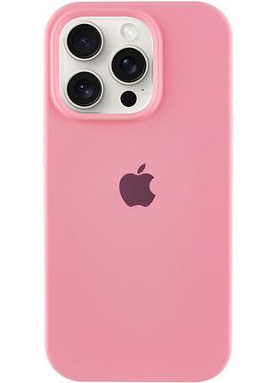 Чехол silicone case full protective (aa) для apple iphone 14 pro (6.1") розовый / light pink
