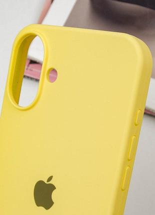 Чохол silicone case full protective (aa) для apple iphone 16 (6.1") жовтий / yellow 6