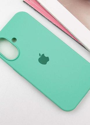 Чохол silicone case full protective (aa) для apple iphone 16 (6.1") бірюзовий / marine green